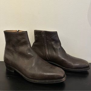 Enzo Bonafe Handmade Leather Zip Boots